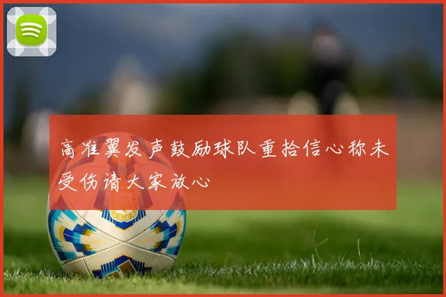 高准翼发声鼓励球队重拾信心称未受伤请大家放心
